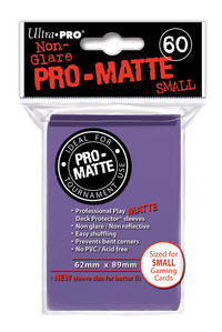 ULTRA PRO NON-GLARE PRO-MATTE SMALL SIZED DECK PROTECTORS 60 CT: PURPLE